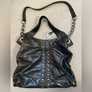 Michael Kors studded gray handbag